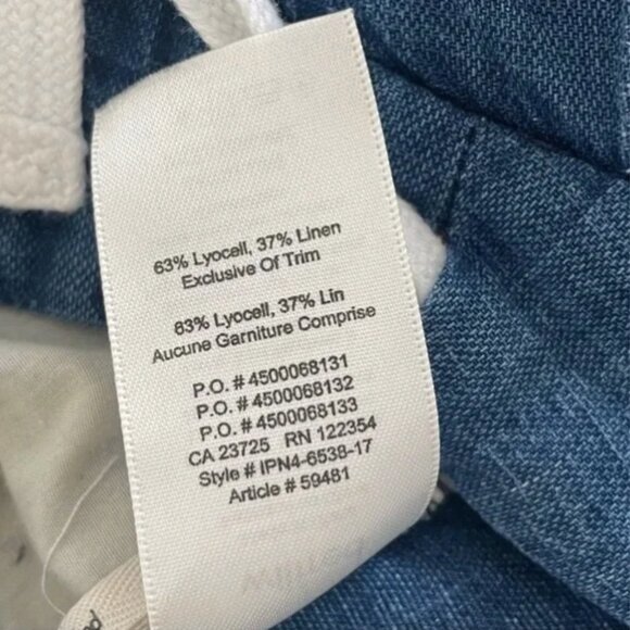 Aritzia Wilfred Allegra Denim Linen Blend Shorts - Picture 7 of 7